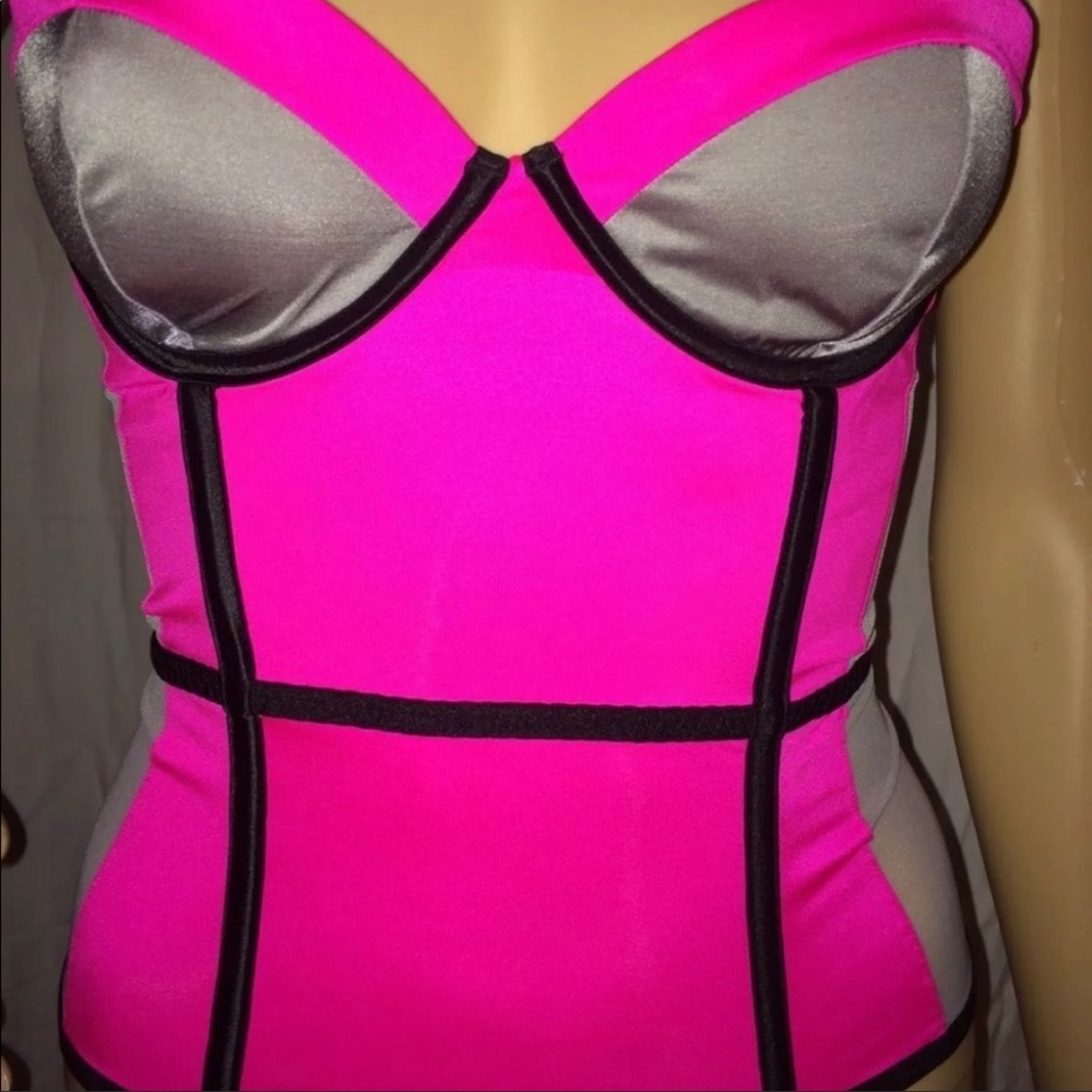 Victoria’s Secret Black & pink lingerie bustier